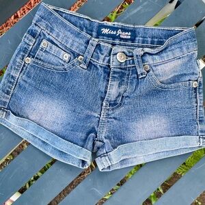 Girls Miss Me Denim Cuffed Shorts size 5